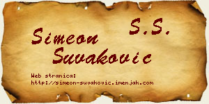 Simeon Šuvaković vizit kartica